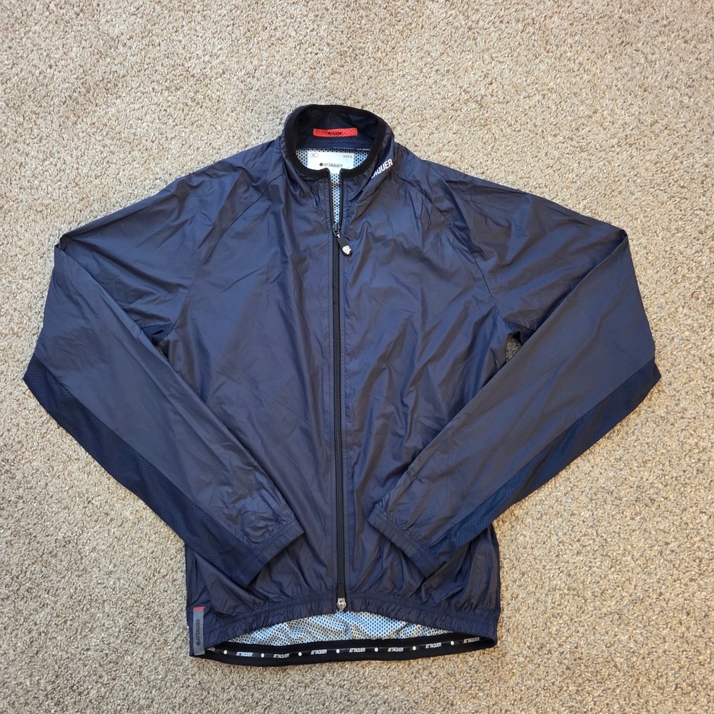 Attaquer A-Line Cycling Jacket‎ Mens XL Navy Blue Windbreaker Full Zip Road Bike